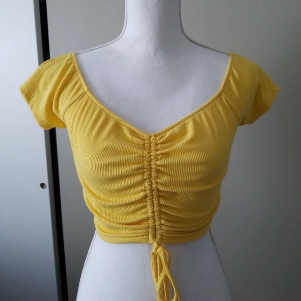 Yellow crop top